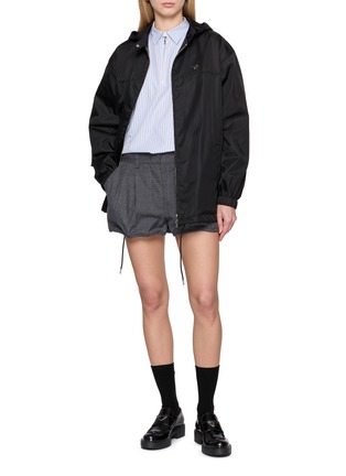 Figure View - Click To Enlarge - PRADA - Zip Up Belted Windbreaker Jacket