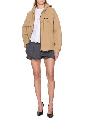 Figure View - Click To Enlarge - PRADA - Zip Up Hooded Jacket