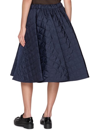 Back View - Click To Enlarge - PRADA - Quilted Pleated Midi Skirt
