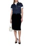 Figure View - Click To Enlarge - PRADA - Short Sleeve Contrast Trim Polo Shirt
