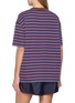 Back View - Click To Enlarge - PRADA - Oversized Striped Cotton Jersey T-Shirt