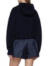 Back View - Click To Enlarge - PRADA - Half Zip Wool Cashmere Hoodie
