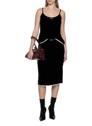 Figure View - Click To Enlarge - PRADA - Lace Trimmed Midi Pencil Skirt
