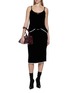 Figure View - Click To Enlarge - PRADA - Lace Trimmed Midi Pencil Skirt