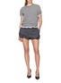 Figure View - Click To Enlarge - PRADA - Pleated Sculpted Wool Shorts