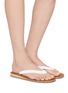 Figure View - Click To Enlarge - MIU MIU - Logo Embossed Flip Flops