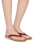 Figure View - Click To Enlarge - MIU MIU - Logo Embossed Flip Flops