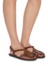 Figure View - Click To Enlarge - MIU MIU - Fisherman Cord Leather Sandals