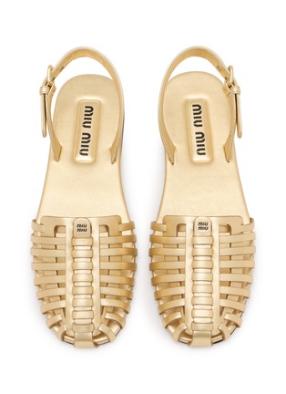 Detail View - Click To Enlarge - MIU MIU - Fisherman Leather Sandals