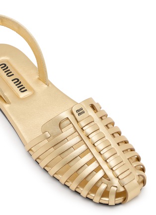 Detail View - Click To Enlarge - MIU MIU - Fisherman Leather Sandals
