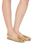 Figure View - Click To Enlarge - MIU MIU - Fisherman Leather Sandals