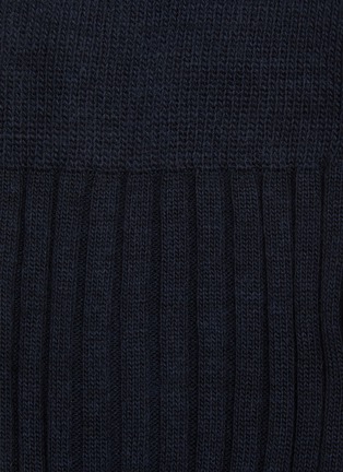 Detail View - Click To Enlarge - PANTHERELLA - Laburnum 5x3 Rib Wool Blend Short Anklet Socks