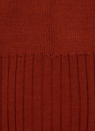 Detail View - Click To Enlarge - PANTHERELLA - Laburnum 5x3 Rib Wool Blend Short Anklet Socks