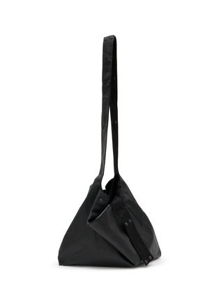 Detail View - Click To Enlarge - DISCORD YOHJI YAMAMOTO - Leather Snap-Button Tote Bag