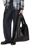Figure View - Click To Enlarge - DISCORD YOHJI YAMAMOTO - Leather Snap-Button Tote Bag