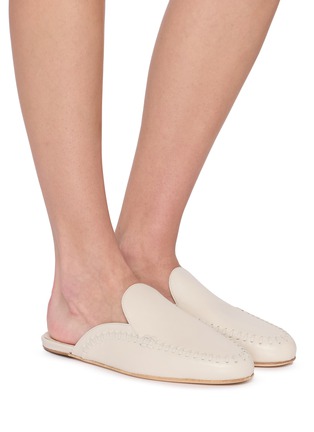 Figure View - Click To Enlarge - ANN DEMEULEMEESTER - Sika Lace Up Leather Slippers