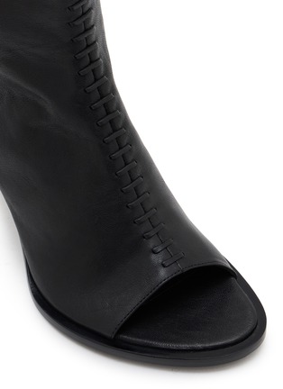 Detail View - Click To Enlarge - ANN DEMEULEMEESTER - Elvy 70 Peep Toe Leather Ankle Boots