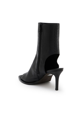  - ANN DEMEULEMEESTER - Elvy 70 Peep Toe Leather Ankle Boots