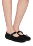 Figure View - Click To Enlarge - ANN DEMEULEMEESTER - Zoey Denim Ballerinas