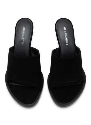 Detail View - Click To Enlarge - ANN DEMEULEMEESTER - Ziya 70 Suede Sandals