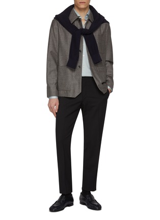 Figure View - Click To Enlarge - ETON  - Filo di Scozia Knit Cotton Jersey Shirt