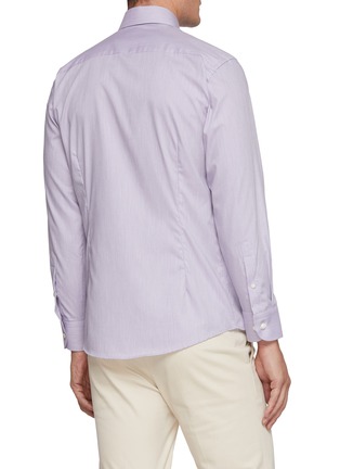 Back View - Click To Enlarge - ETON  - Spread Collar Cotton Twill Shirt