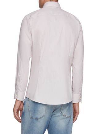 Back View - Click To Enlarge - ETON  - Spread Collar Cotton Twill Shirt