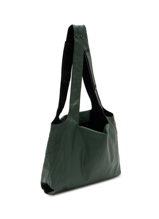 Detail View - Click To Enlarge - DISCORD YOHJI YAMAMOTO BAGS - Rev Dot Leather Tote Bag