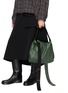 Figure View - Click To Enlarge - DISCORD YOHJI YAMAMOTO BAGS - Rev Dot Leather Tote Bag
