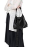 Back View - Click To Enlarge - DISCORD YOHJI YAMAMOTO - Small Rev Dot Leather Tote Bag