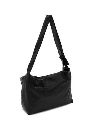 Detail View - Click To Enlarge - DISCORD YOHJI YAMAMOTO BAGS - Medium Puff Leather Crossbody Bag