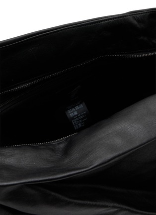 Detail View - Click To Enlarge - DISCORD YOHJI YAMAMOTO BAGS - Medium Puff Leather Crossbody Bag