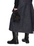 Figure View - Click To Enlarge - DISCORD YOHJI YAMAMOTO BAGS - Drape Clasp Leather Pouch