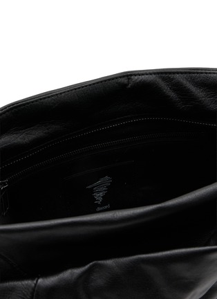 Detail View - Click To Enlarge - DISCORD YOHJI YAMAMOTO BAGS - Small Puff Leather Crossbody Bag