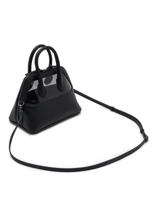 Detail View - Click To Enlarge - DISCORD YOHJI YAMAMOTO - Small Translucent Leather Shoulder Bag
