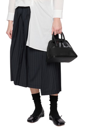 Front View - Click To Enlarge - DISCORD YOHJI YAMAMOTO - Small Translucent Leather Shoulder Bag