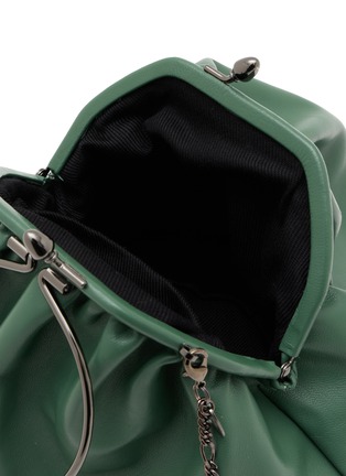 Detail View - Click To Enlarge - DISCORD YOHJI YAMAMOTO BAGS - Drape Clasp Leather Pouch