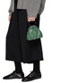 Figure View - Click To Enlarge - DISCORD YOHJI YAMAMOTO BAGS - Drape Clasp Leather Pouch