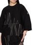  - RICK OWENS  - X Moncler Embroidered Logo Jumbo T-Shirt