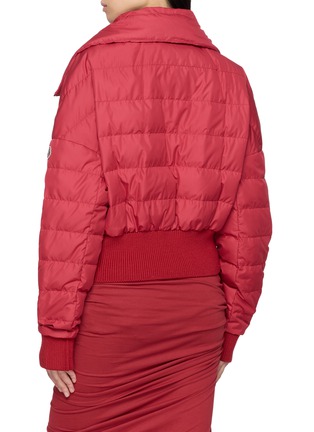 Back View - Click To Enlarge - RICK OWENS  - X Moncler Tube Neck Cropped Quilted Puffer Jacket