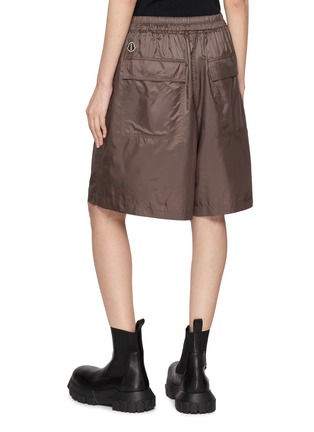 Back View - Click To Enlarge - RICK OWENS  - X Moncler Drawstring Waist Kilt Shorts