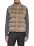 KRUF Stand Collar Mink Fur Cashmere Down Vest