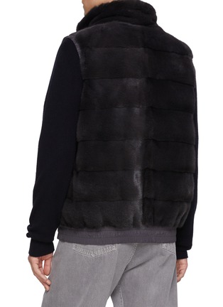 Back View - Click To Enlarge - KRUF - Milk Fur Puffer Vest