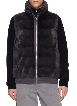 Main View - Click To Enlarge - KRUF - Milk Fur Puffer Vest