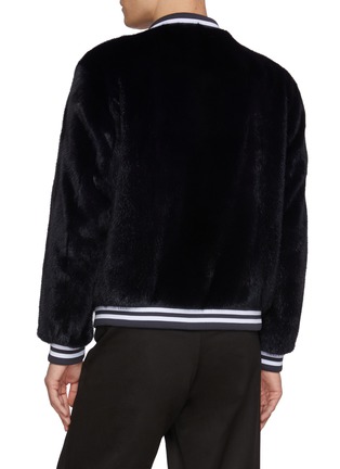 Back View - Click To Enlarge - KRUF - Button Up Mink Fur Bomber Jacket