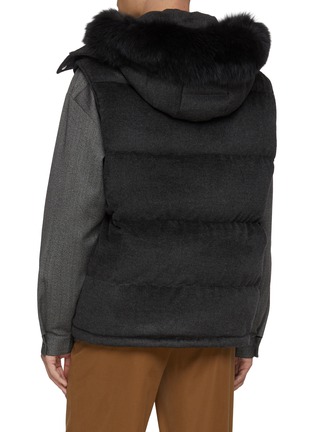 Back View - Click To Enlarge - KRUF - Hooded Puffer Vest