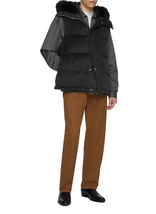 Figure View - Click To Enlarge - KRUF - Hooded Puffer Vest