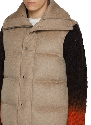  - KRUF - Fox Fur Hooded Cashmere Puffer Vest