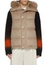 KRUF Fox Fur Hooded Cashmere Puffer Vest