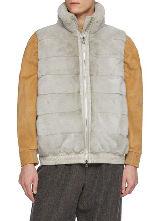 Main View - Click To Enlarge - KRUF - Milk Fur Puffer Vest
